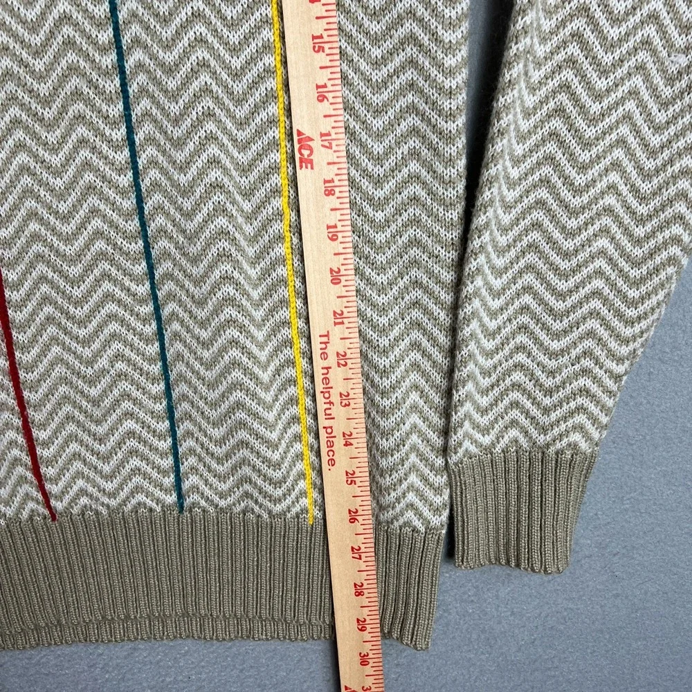 VTG Arrow‎ Blazer Collection Sweater FIts L Chevron Knit Stripe 80s 90s Acrylic